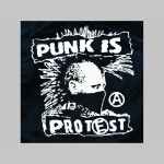 Punk is Protest čierna zimná letecká bunda BOMBER Winter Jacket s límcom, typ CWU z pevného materiálu s masívnym zipsom na zapínanie 100% nylón